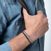 Pulsera Silver Con Plata Para Hombre