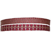 Conjunto de dos Pulseras Hechas a Mano en Rojo, Dorado y Beige