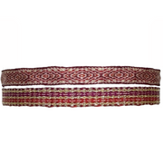 Conjunto de Dos Pulseras Hechas a Mano en Rojo, Beige, Morado y Dorado