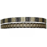 Conjunto de Dos Pulseras Hechas a Mano en Color Beige, Dorado y Negro