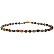 Pulsera Scarlett Hecha a Mano con Piedras de Pietersita y Cuentas de Oro