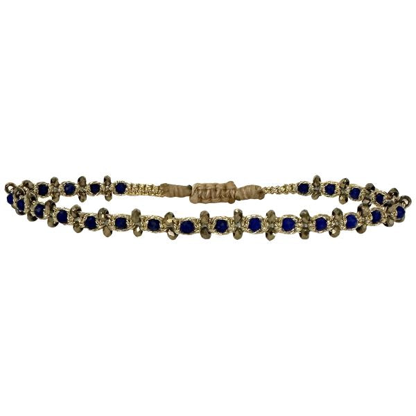 Pulsera Spark Hecha a Mano con Piedras Semipreciosas de Lapislázuli