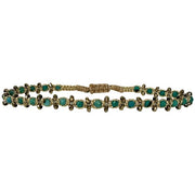 Pulsera Spark Hecha a Mano Con Piedras Semipreciosas Turquesas
