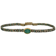Pulsera de Piedra de Onix Verde Hecha a Mano