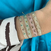 Pulsera Hecha a Mano Venus con Piedras Semi-Preciosas y Oro