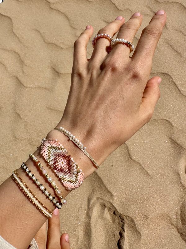 Pulsera Spark Hecha a Mano con Perlas De Agua Dulce