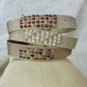 Pulsera Rosario Hecha a Mano con Areniscas Doradas