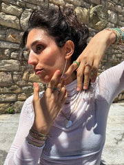 Pendientes de Plata De Cuarzo Ahumado Hechos a Mano