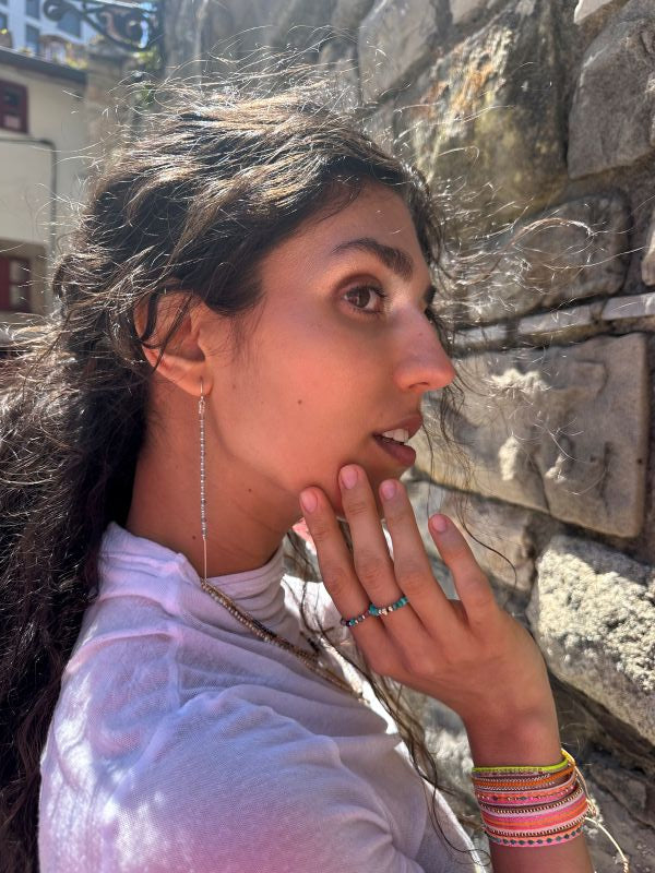 Pendientes de Plata De Cuarzo Ahumado Hechos a Mano