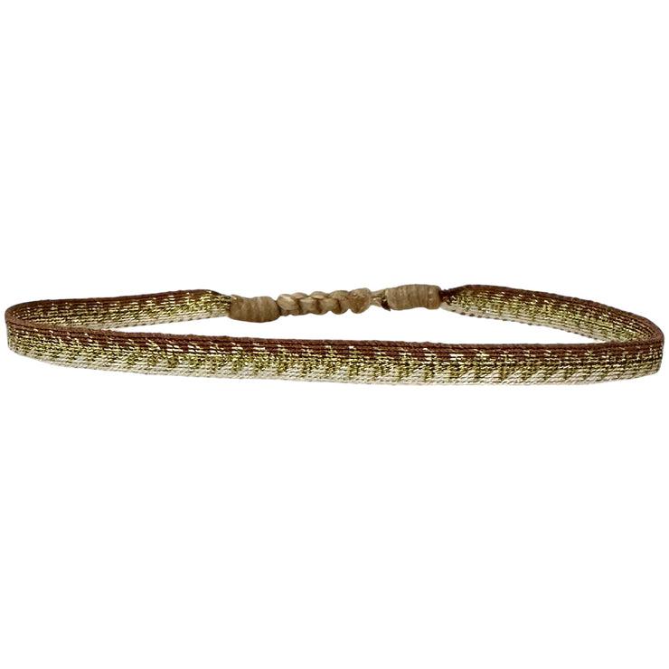 Pulsera Básica Hecha a Mano en Tonos Dorados