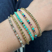 Pulsera Moon  Tejida a Mano con Piedras De Hematita