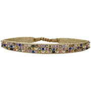 Pulsera Aurum Hecha a Mano en Tonos Azules y Dorados