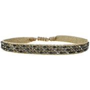 Pulsera Aurum Hecha a Mano con Piedras de Hematites