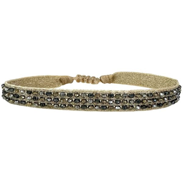 Pulsera Aurum Hecha a Mano con Piedras de Hematites