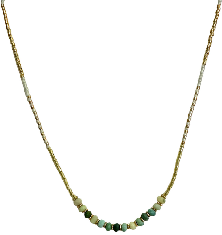 Collar Chrysoprase con Piedras Semipreciosas