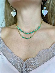 Collar Chrysoprase con Piedras Semipreciosas