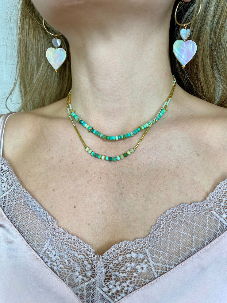 Collar Chrysoprase con Piedras Semipreciosas