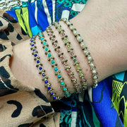 Pulsera Spark Hecha a Mano con Piedras Semipreciosas de Lapislázuli