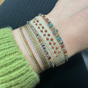 Pulsera Básica Hecha a Mano en Tonos Dorados