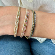 Pulsera Harmony Hecha a Mano con Piedras Semipreciosas de Sandía