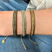 Pulsera Cleo Hecha a Mano en Tonos Marrones y Dorados