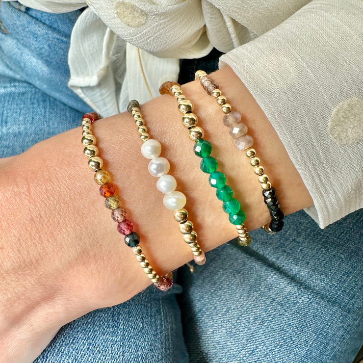 Pulsera  Jazzy de Piedras Preciosas Hecha a Mano con Mucho Estilo