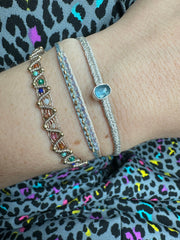 Pulsera de Piedra Hecha a Mano con Aguamarina