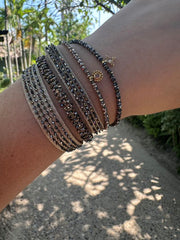 Pulsera Aurum Hecha a Mano con Piedras de Hematites