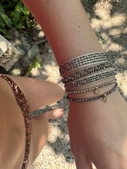 Pulsera Aurum Hecha a Mano con Piedras de Hematites