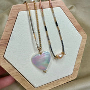 Collar con Dije de Corazón de Nácar