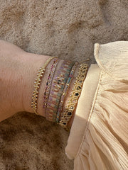 Pulsera Harmony Hecha a Mano con Piedras Semipreciosas de Sandía