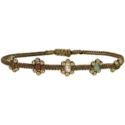 Pulsera Lilac Hecha a Mano Con Piedras Semi-Preciosas y Oro