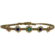 Pulsera Lilac Hecha a Mano Con Piedras Semi-Preciosas y Oro
