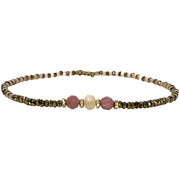 Pulsera de Lujo Hecha a Mano en Tonos Neutros y Rosados
