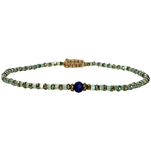 Pulsera de Lujo Hecha a Mano con Piedra De Lapislázuli