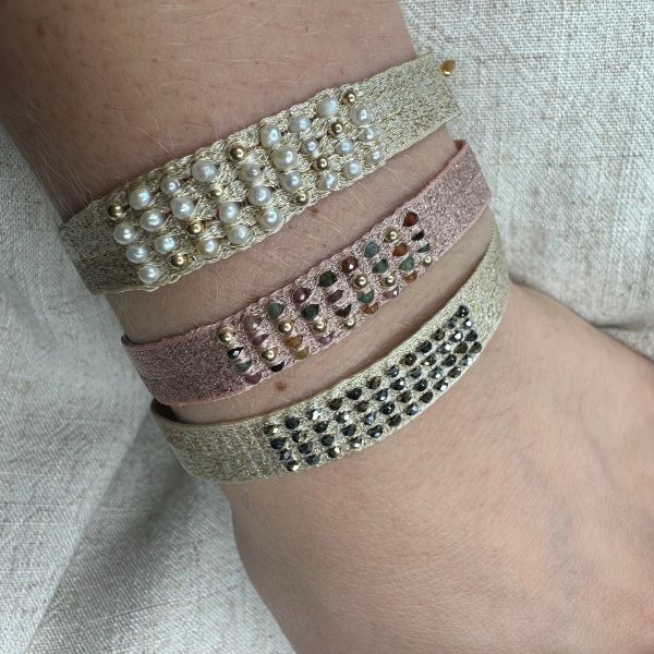 Pulsera  Rosario Hecha a Mano en Hematita