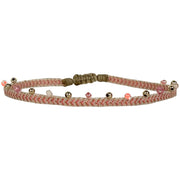 Pulsera Nalah Hecha a Mano Con Detalles de Cuentas de Oro y Vidrio