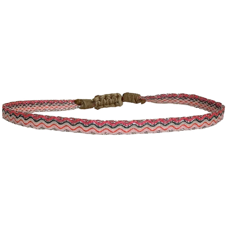 Pulsera Básica Infantil Hecha a Mano en Tonos Rosas