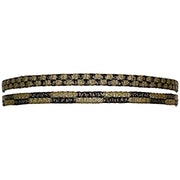 Conjunto de Dos Pulseras Hechas a Mano en Negro, Plata y Oro