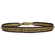 Pulsera Cleo Hecha a Mano en Tonos Marrones y Dorados