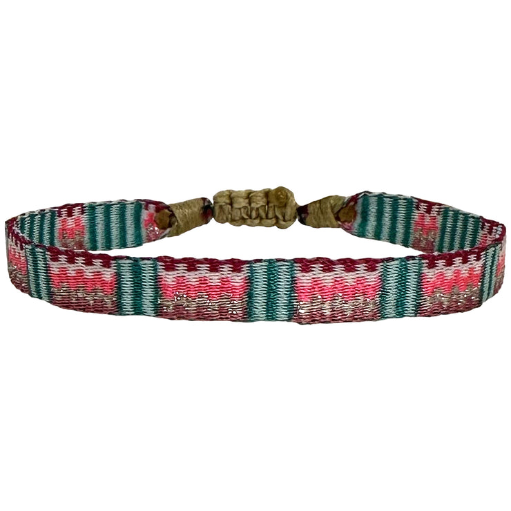 Pulsera Básica Infantil Hecha a Mano en Tonos Rosa y Azul