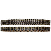 Conjunto Hecho A Mano De Dos Pulseras en Tonos Beige y Metalizados.