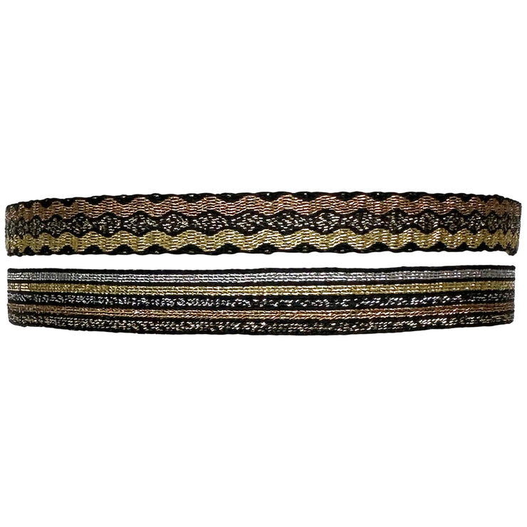 Conjunto de Dos Pulseras Hechas a Mano en Colores Metalizados