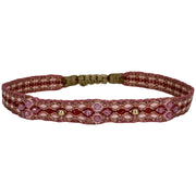 Pulsera Rombo Hecha a Mano en Tonos Rosa y Dorado