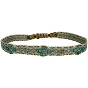 Pulsera Rombo Hecha a Mano con Piedras Naturales Turquesas