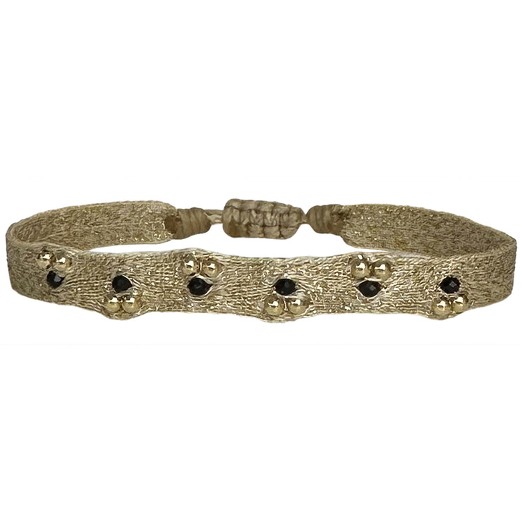 Pulsera Venus Hecha a Mano con Espinel y Oro
