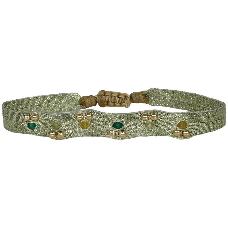 Pulsera Hecha a Mano Venus con Piedras Semi-Preciosas y Oro