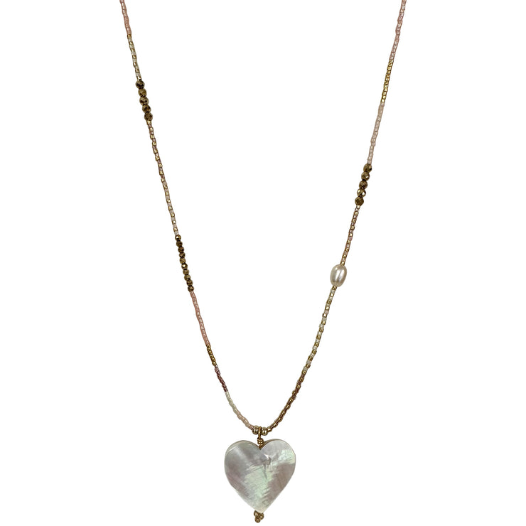 Collar con Dije de Corazón de Nácar
