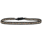 Pulsera Nila Hecha a Mano en Tonos Grises y Oro Rosa
