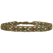 Pulsera Roma Hecha a Mano Con Detalles De Piedras Semi-Preciosas